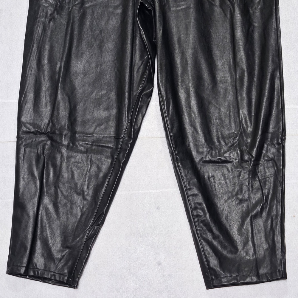 Juicy Couture Womens Faux Leather Pants Black JC299B RRLP Plus Size 18W NWT - Picture 3 of 8